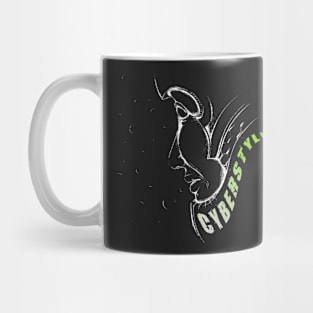 galaxy cyber astronaut themed graphic design Mug